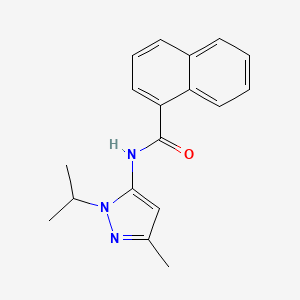 molecular formula C18H19N3O B2649361 N-(1-异丙基-3-甲基-1H-吡唑-5-基)-1-萘酰胺 CAS No. 1189922-28-8