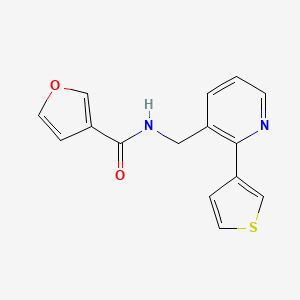 N-((2-(thiophen-3-yl)pyridin-3-yl)methyl)furan-3-carboxamide