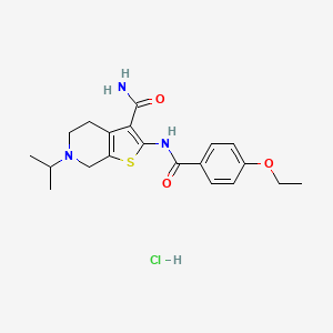 2-(4-Ethoxybenzamido)-6-isopropyl-4,5,6,7-tetrahydrothieno[2,3-c]pyridine-3-carboxamide hydrochloride