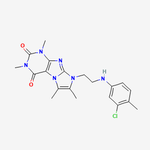 8-(2-((3-chloro-4-methylphenyl)amino)ethyl)-1,3,6,7-tetramethyl-1H-imidazo[2,1-f]purine-2,4(3H,8H)-dione