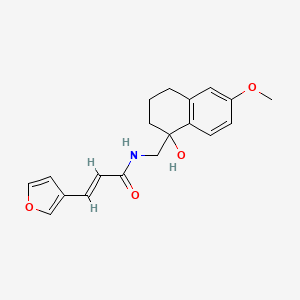 molecular formula C19H21NO4 B2649369 (E)-3-(furan-3-yl)-N-((1-hydroxy-6-methoxy-1,2,3,4-tetrahydronaphthalen-1-yl)methyl)acrylamide CAS No. 2035004-77-2