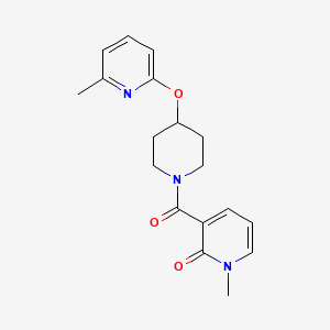 1-methyl-3-(4-((6-methylpyridin-2-yl)oxy)piperidine-1-carbonyl)pyridin-2(1H)-one