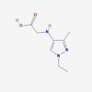 molecular formula C8H13N3O2 B2649380 2-[(1-Ethyl-3-methylpyrazol-4-yl)amino]acetic acid CAS No. 2247206-54-6