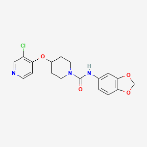 N-(benzo[d][1,3]dioxol-5-yl)-4-((3-chloropyridin-4-yl)oxy)piperidine-1-carboxamide