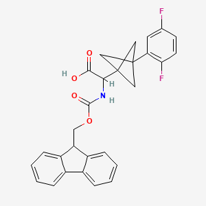 2-[3-(2,5-Difluorophenyl)-1-bicyclo[1.1.1]pentanyl]-2-(9H-fluoren-9-ylmethoxycarbonylamino)acetic acid