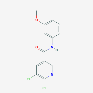 molecular formula C13H10Cl2N2O2 B2649391 5,6-dichloro-N-(3-methoxyphenyl)pyridine-3-carboxamide CAS No. 750598-57-3