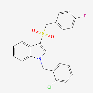1-(2-chlorobenzyl)-3-((4-fluorobenzyl)sulfonyl)-1H-indole
