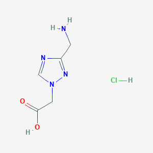 2-[3-(Aminomethyl)-1,2,4-triazol-1-yl]acetic acid;hydrochloride