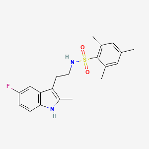 N-[2-(5-fluoro-2-methyl-1H-indol-3-yl)ethyl]-2,4,6-trimethylbenzenesulfonamide