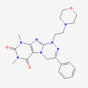 7,9-dimethyl-1-(2-morpholinoethyl)-3-phenyl-7,9-dihydro-[1,2,4]triazino[3,4-f]purine-6,8(1H,4H)-dione