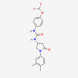 1-[4-(Difluoromethoxy)phenyl]-3-[1-(3,4-dimethylphenyl)-5-oxopyrrolidin-3-yl]urea