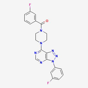 (3-fluorophenyl)(4-(3-(3-fluorophenyl)-3H-[1,2,3]triazolo[4,5-d]pyrimidin-7-yl)piperazin-1-yl)methanone