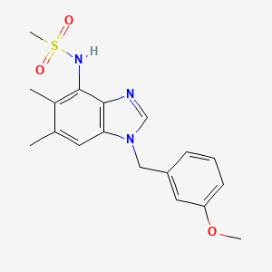 N-[1-(3-methoxybenzyl)-5,6-dimethyl-1H-1,3-benzimidazol-4-yl]methanesulfonamide