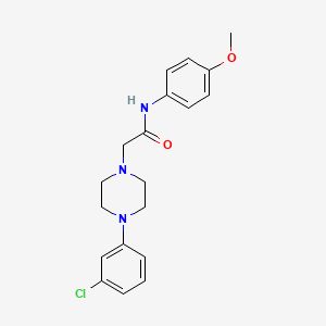 molecular formula C19H22ClN3O2 B2649449 2-[4-(3-氯苯基)哌嗪-1-基]-N-(4-甲氧基苯基)乙酰胺 CAS No. 301194-39-8