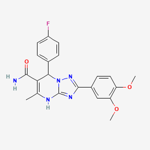 2-(3,4-Dimethoxyphenyl)-7-(4-fluorophenyl)-5-methyl-4,7-dihydro-[1,2,4]triazolo[1,5-a]pyrimidine-6-carboxamide
