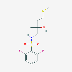 molecular formula C12H17F2NO3S2 B2649464 2,6-difluoro-N-(2-hydroxy-2-methyl-4-(methylthio)butyl)benzenesulfonamide CAS No. 1396746-33-0
