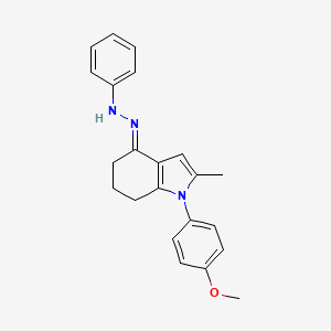 N-[(E)-[1-(4-methoxyphenyl)-2-methyl-6,7-dihydro-5H-indol-4-ylidene]amino]aniline