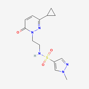 N-(2-(3-cyclopropyl-6-oxopyridazin-1(6H)-yl)ethyl)-1-methyl-1H-pyrazole-4-sulfonamide