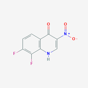 molecular formula C9H4F2N2O3 B2649473 7,8-Difluoro-3-nitroquinolin-4-ol CAS No. 1955498-39-1