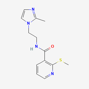 N-(2-(2-methyl-1H-imidazol-1-yl)ethyl)-2-(methylthio)nicotinamide