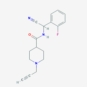 molecular formula C17H18FN3O B2649487 N-[cyano(2-fluorophenyl)methyl]-1-(prop-2-yn-1-yl)piperidine-4-carboxamide CAS No. 1355929-04-2