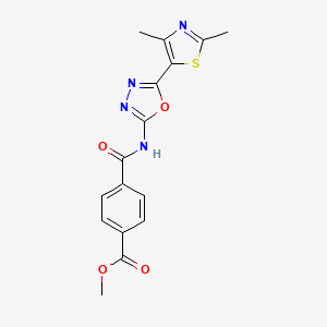 Methyl 4-((5-(2,4-dimethylthiazol-5-yl)-1,3,4-oxadiazol-2-yl)carbamoyl)benzoate