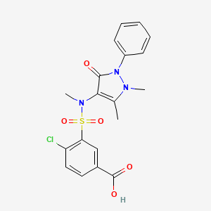 4-chloro-3-[(1,5-dimethyl-3-oxo-2-phenyl-2,3-dihydro-1H-pyrazol-4-yl)(methyl)sulfamoyl]benzoic acid