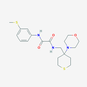 N'-(3-Methylsulfanylphenyl)-N-[(4-morpholin-4-ylthian-4-yl)methyl]oxamide