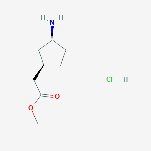 Rel-methyl 2-((1R,3S)-3-aminocyclopentyl)acetate hydrochloride