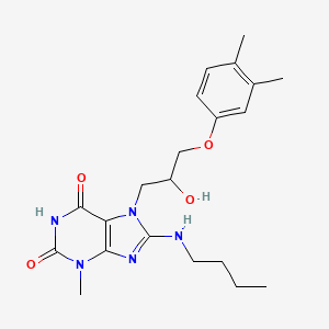8-(butylamino)-7-(3-(3,4-dimethylphenoxy)-2-hydroxypropyl)-3-methyl-1H-purine-2,6(3H,7H)-dione