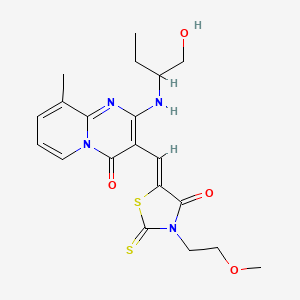 (Z)-5-((2-((1-hydroxybutan-2-yl)amino)-9-methyl-4-oxo-4H-pyrido[1,2-a]pyrimidin-3-yl)methylene)-3-(2-methoxyethyl)-2-thioxothiazolidin-4-one