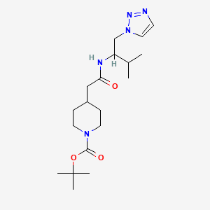 tert-butyl 4-(2-((3-methyl-1-(1H-1,2,3-triazol-1-yl)butan-2-yl)amino)-2-oxoethyl)piperidine-1-carboxylate