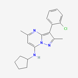 3-(2-chlorophenyl)-N-cyclopentyl-2,5-dimethylpyrazolo[1,5-a]pyrimidin-7-amine