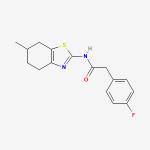 2-(4-fluorophenyl)-N-(6-methyl-4,5,6,7-tetrahydrobenzo[d]thiazol-2-yl)acetamide