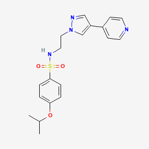 4-(propan-2-yloxy)-N-{2-[4-(pyridin-4-yl)-1H-pyrazol-1-yl]ethyl}benzene-1-sulfonamide