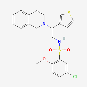 5-chloro-N-(2-(3,4-dihydroisoquinolin-2(1H)-yl)-2-(thiophen-3-yl)ethyl)-2-methoxybenzenesulfonamide