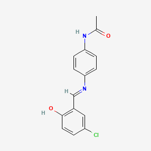 N-(4-{[(E)-(5-chloro-2-hydroxyphenyl)methylidene]amino}phenyl)acetamide
