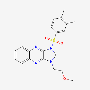molecular formula C20H22N4O3S B2649549 1-((3,4-dimethylphenyl)sulfonyl)-3-(2-methoxyethyl)-2,3-dihydro-1H-imidazo[4,5-b]quinoxaline CAS No. 847035-88-5
