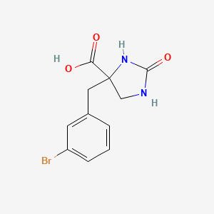 4-[(3-Bromophenyl)methyl]-2-oxoimidazolidine-4-carboxylic acid