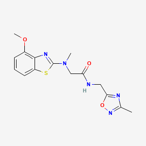 2-((4-methoxybenzo[d]thiazol-2-yl)(methyl)amino)-N-((3-methyl-1,2,4-oxadiazol-5-yl)methyl)acetamide