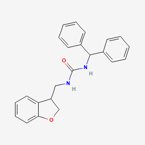 molecular formula C23H22N2O2 B2649585 3-[(2,3-二氢-1-苯并呋喃-3-基)甲基]-1-(二苯甲基)脲 CAS No. 2097915-25-6