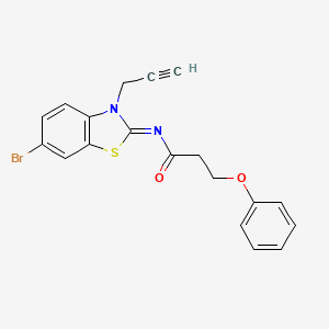 (Z)-N-(6-bromo-3-(prop-2-yn-1-yl)benzo[d]thiazol-2(3H)-ylidene)-3-phenoxypropanamide
