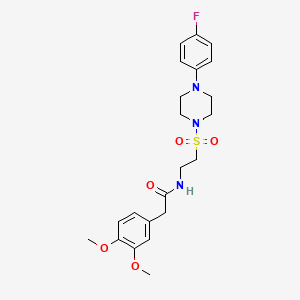 2-(3,4-dimethoxyphenyl)-N-(2-{[4-(4-fluorophenyl)piperazin-1-yl]sulfonyl}ethyl)acetamide