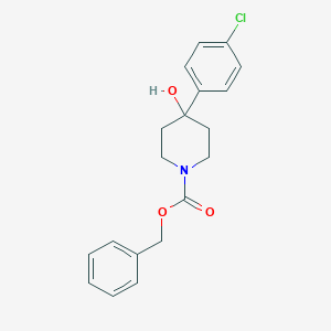 molecular formula C19H20ClNO3 B026496 4-(4-氯苯基)-4-羟基哌啶-1-羧酸苄酯 CAS No. 1076199-00-2