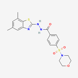 B2649635 N'-(5,7-dimethylbenzo[d]thiazol-2-yl)-4-(morpholinosulfonyl)benzohydrazide CAS No. 851987-52-5