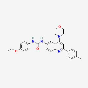 molecular formula C29H30N4O3 B2649636 1-(4-乙氧基苯基)-3-(4-吗啉代-2-(对甲苯基)喹啉-6-基)脲 CAS No. 1189944-28-2