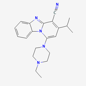 1-(4-Ethylpiperazin-1-yl)-3-isopropylpyrido[1,2-a]benzimidazole-4-carbonitrile