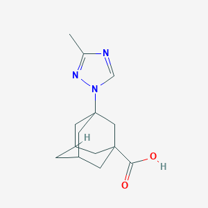molecular formula C14H19N3O2 B2649663 3-(3-甲基-[1,2,4]三唑-1-基)-金刚烷-1-羧酸 CAS No. 878420-70-3