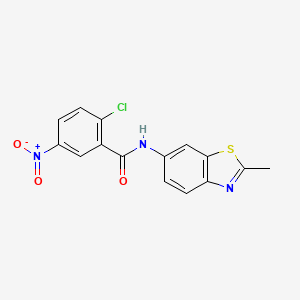 molecular formula C15H10ClN3O3S B2649668 2-chloro-N-(2-methyl-1,3-benzothiazol-6-yl)-5-nitrobenzamide CAS No. 313960-34-8