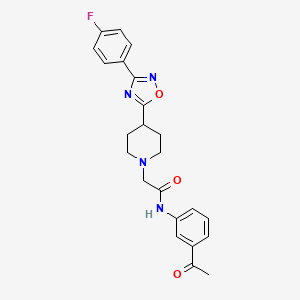 N-(3-acetylphenyl)-2-(4-(3-(4-fluorophenyl)-1,2,4-oxadiazol-5-yl)piperidin-1-yl)acetamide